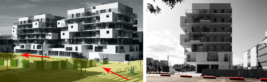 Social housing: rapporto con il contesto del progetto di koz architectes in Francia