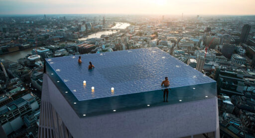 Infinity pool on a skyscraper