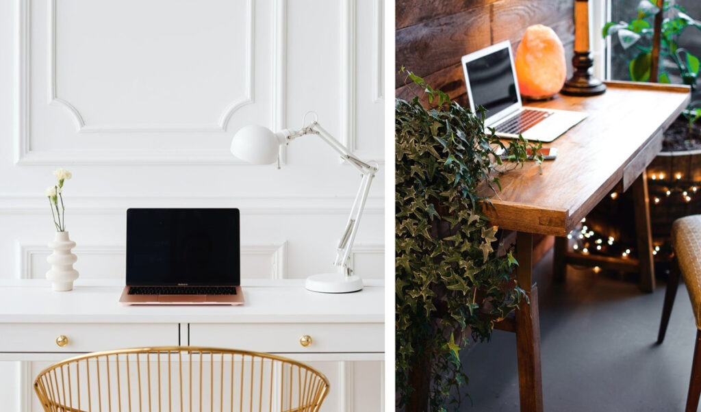 Working from home: living area workstations