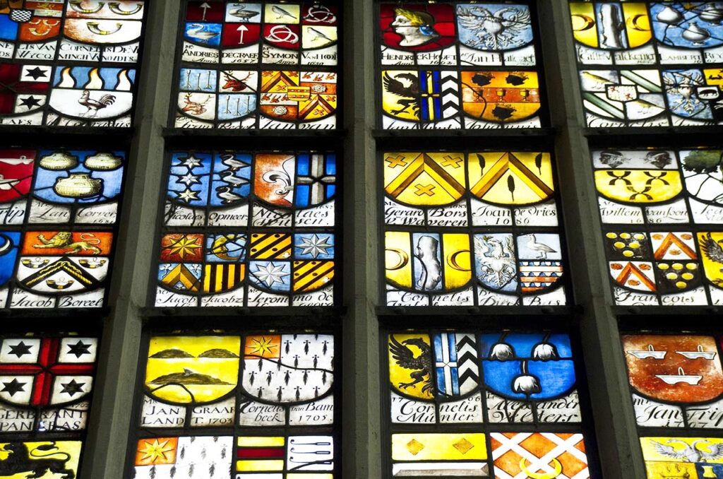 Dalles decorative stained glass windows in Amsterdam