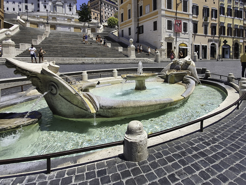 Barcaccia del Bernini a Piazza di Spagna