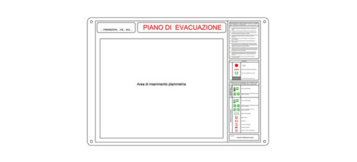 Tavola dwg piano di evacuazione