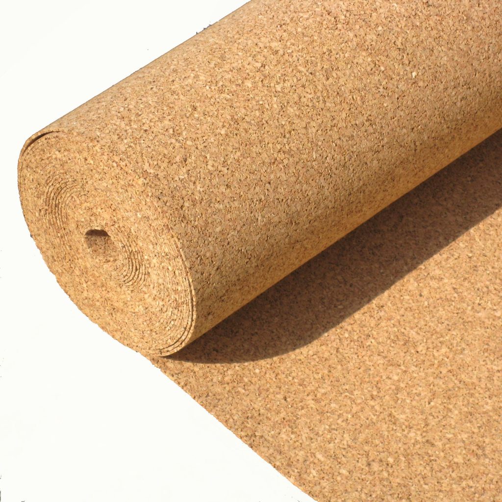 Cork mat for sound insulation