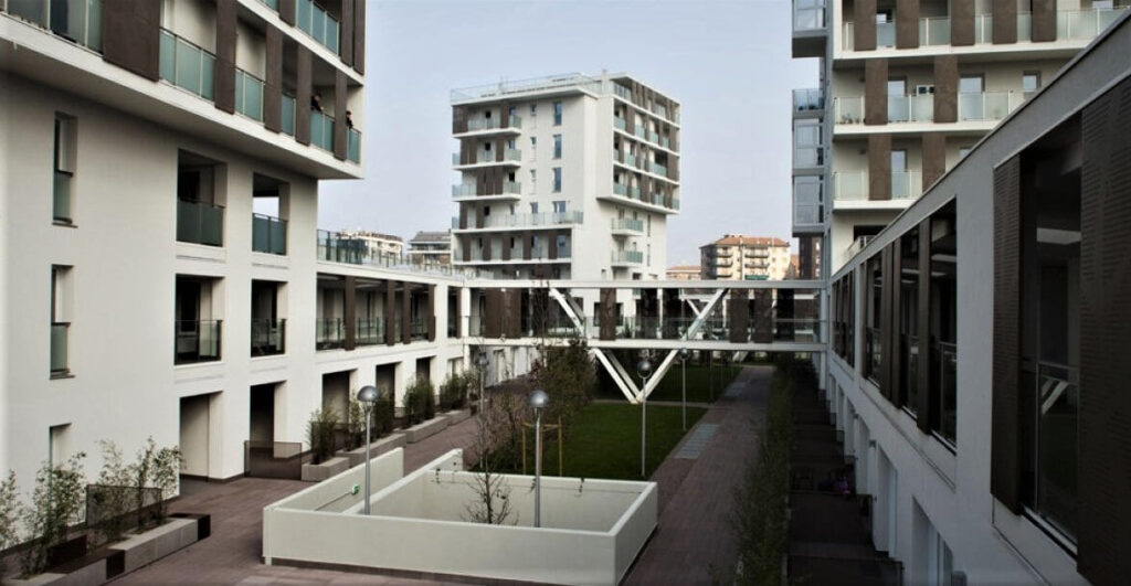 Social housing construction in Milan