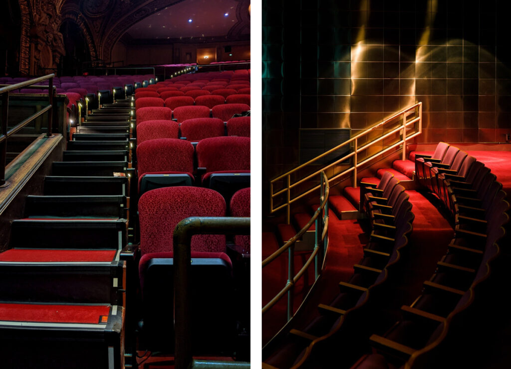 Interni di un cinema: progetto luci sicurezza e accessibilità