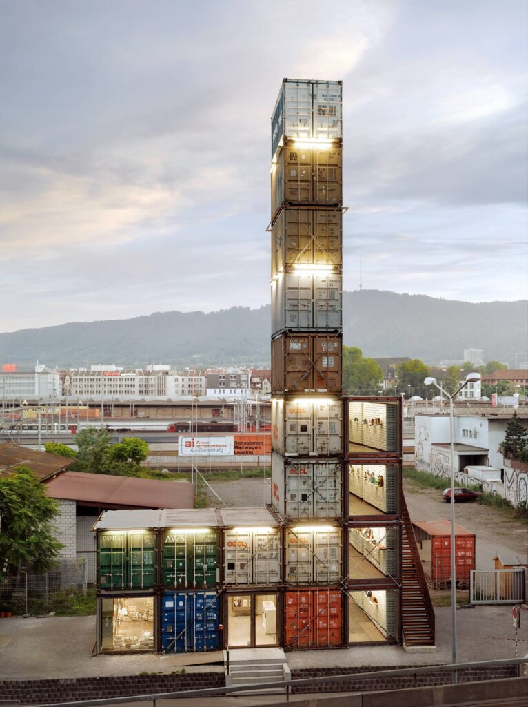 Photo of the Freitag flagship store in Zurich