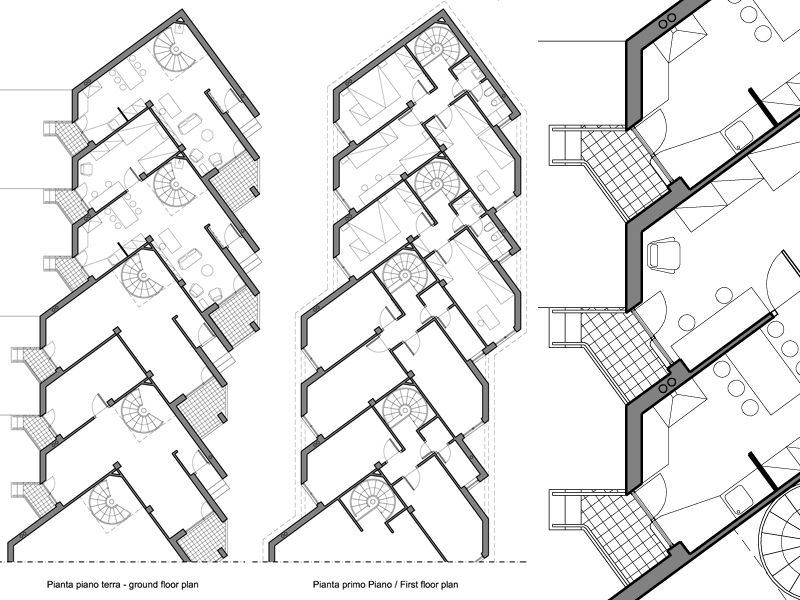 Abitazioni INA Casa a Cesate dwg