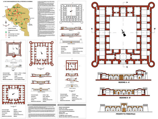 Caravanserragli Persiani nella zona di Kerman "Iran"