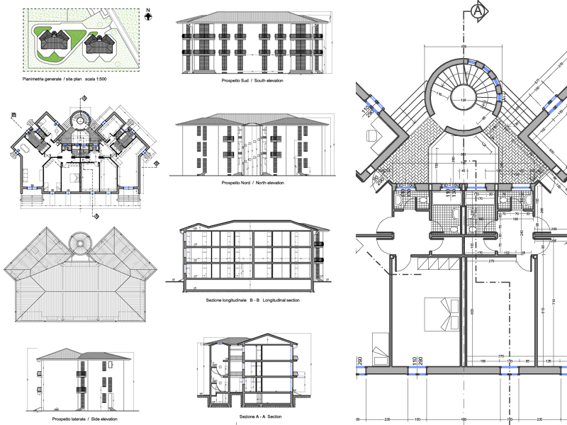 Case impiegati Società del Gres dwg