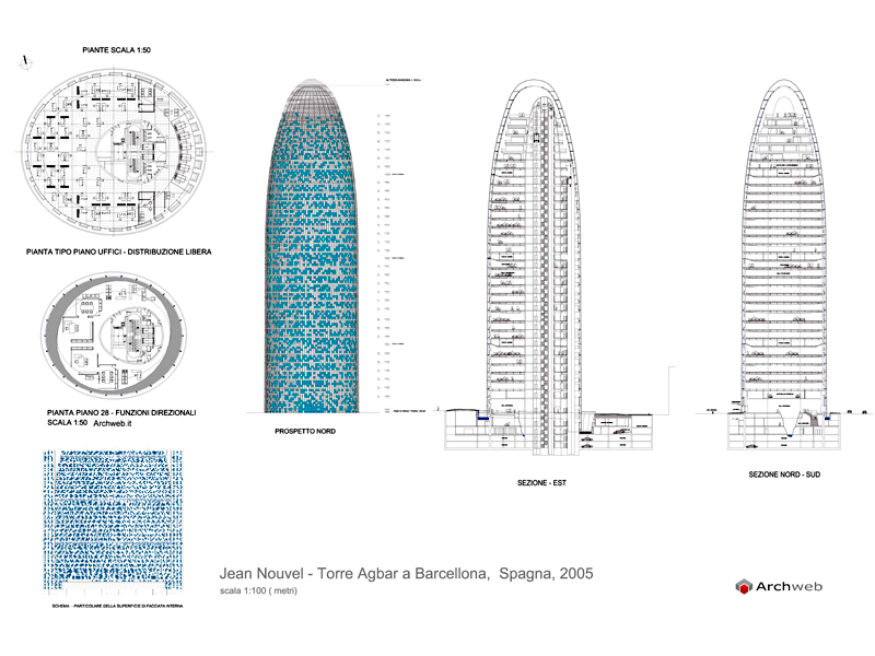 Torre Agbar (Torre Glòries) dwg