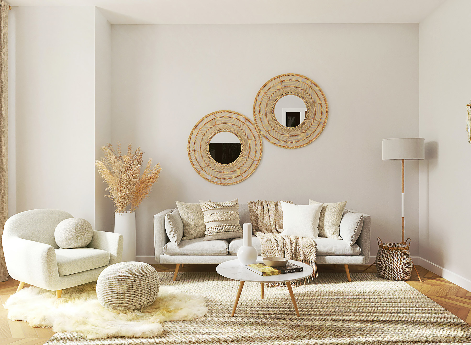 Armocromia: neutral colors living room photo