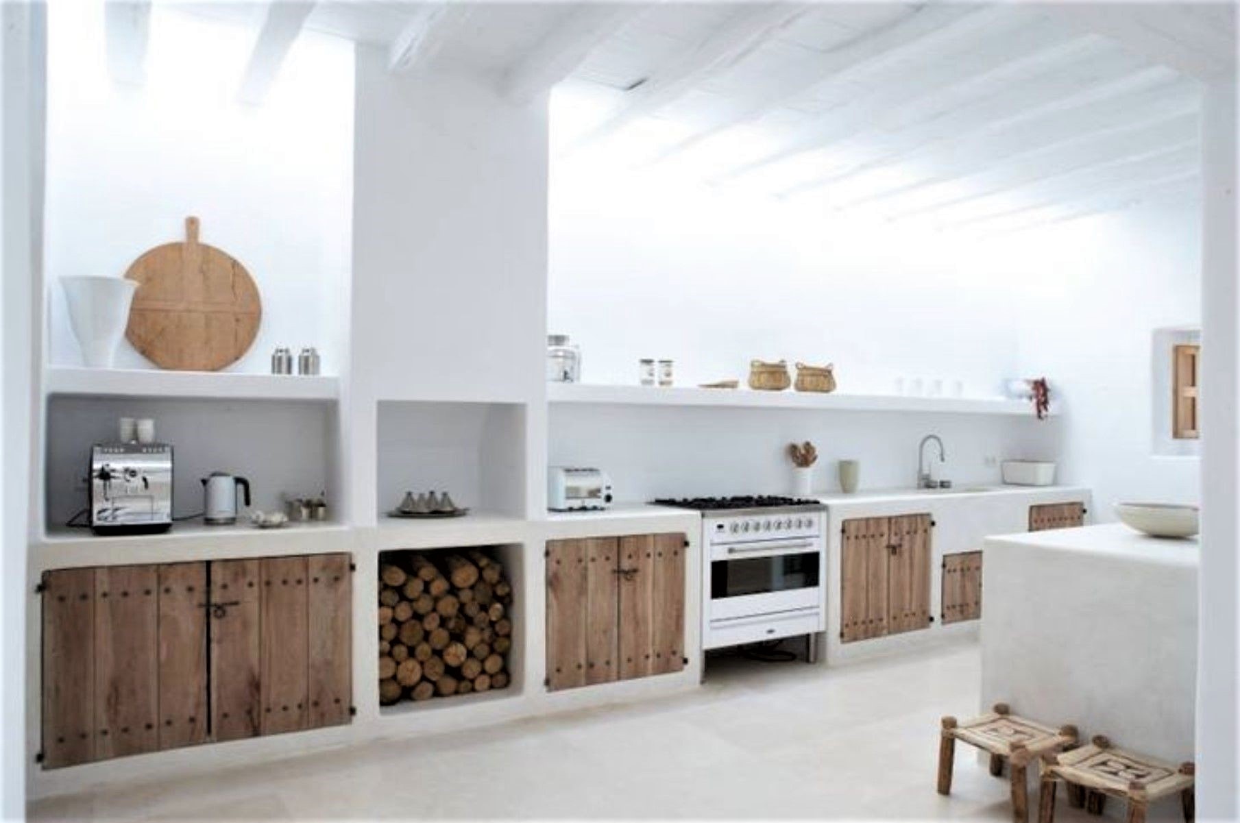 Example of a custom designed kitchen using plasterboard with reduced water absorption