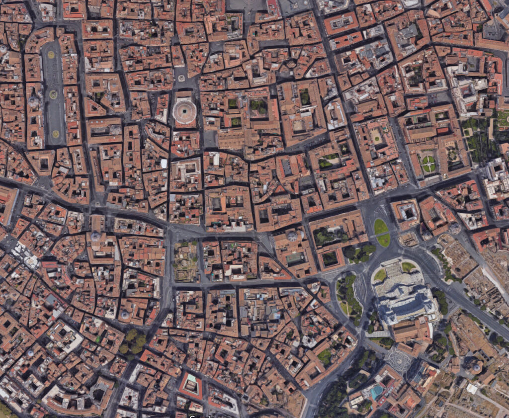 Foto aerea di Roma, Navona-Pantheon-Campidoglio