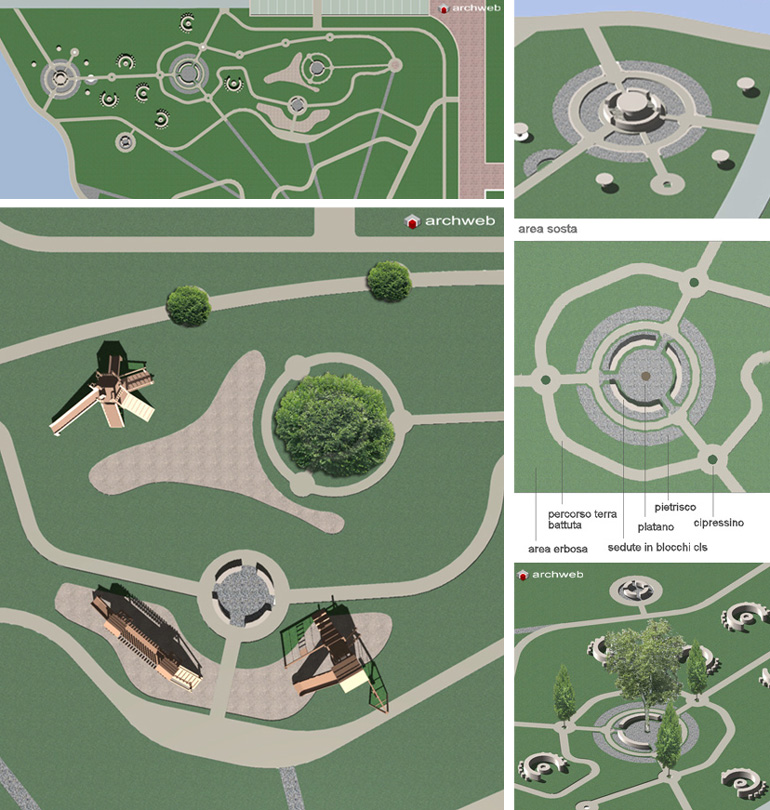 Rendering of Federica Rossi's degree thesis park project