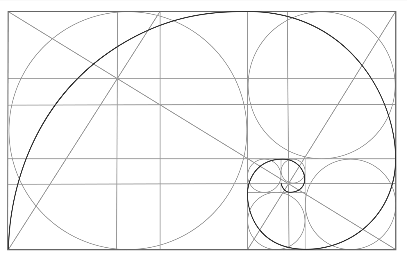 Rettangolo spirale aurea