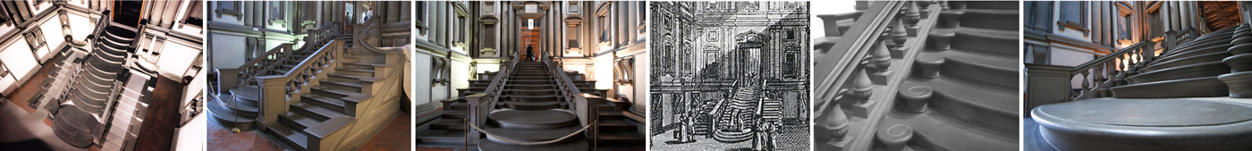 La scala di Michelangelo nella Biblioteca Medicea Laurenziana