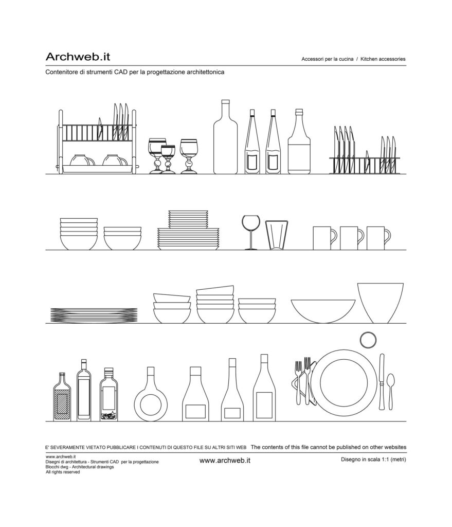 Accessori cucina 03 dwg