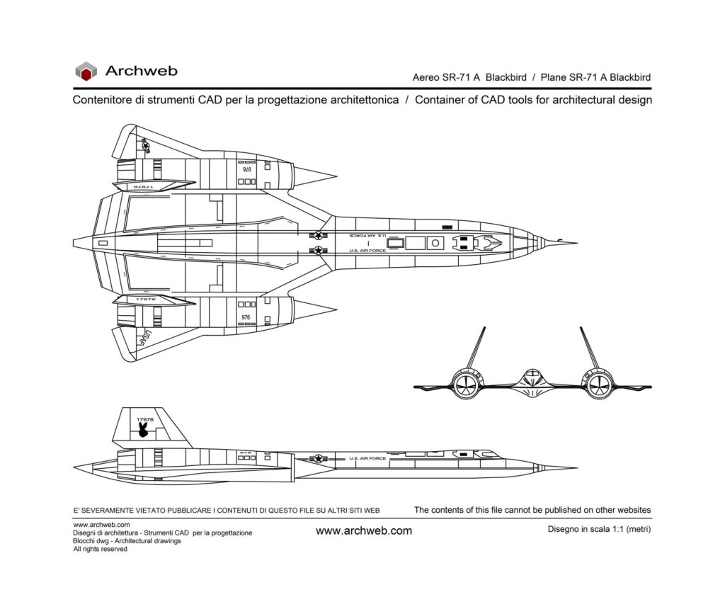 Aereo SR 71 A dwg