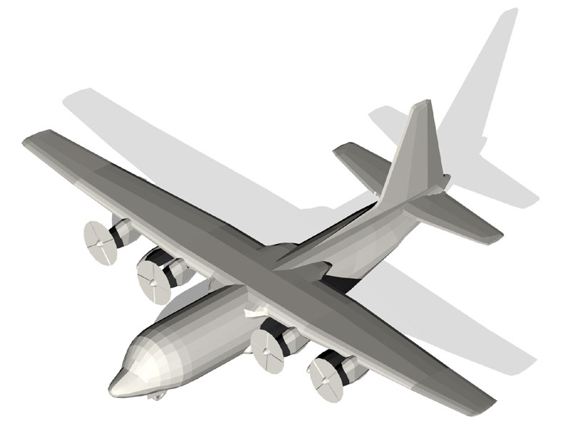Airplane 2 3D C130 dwg