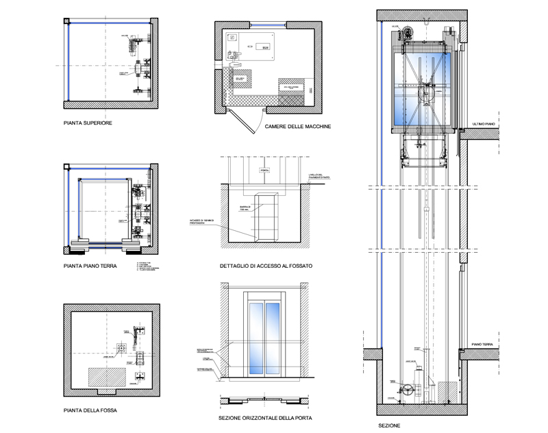 Ascensore panoramico dwg