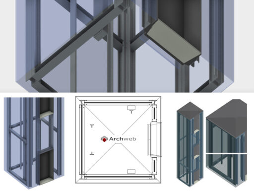 Ascensore vetro 3D 01 dwg