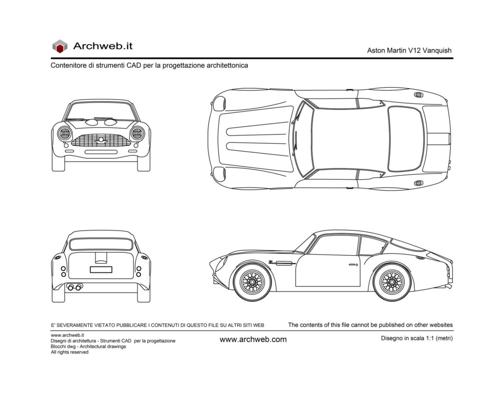 Aston Martin V12 Vanquish dwg