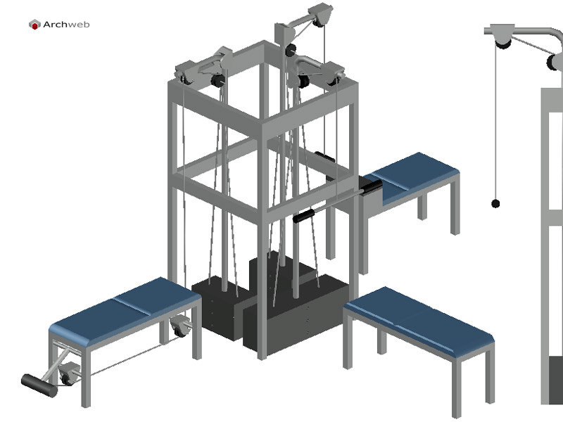 Attrezzi palestra 3D 02 dwg Archweb