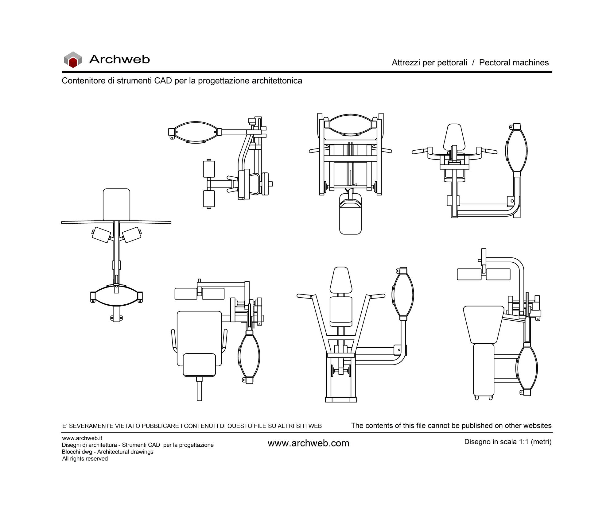 Attrezzi pettorali dwg Archweb