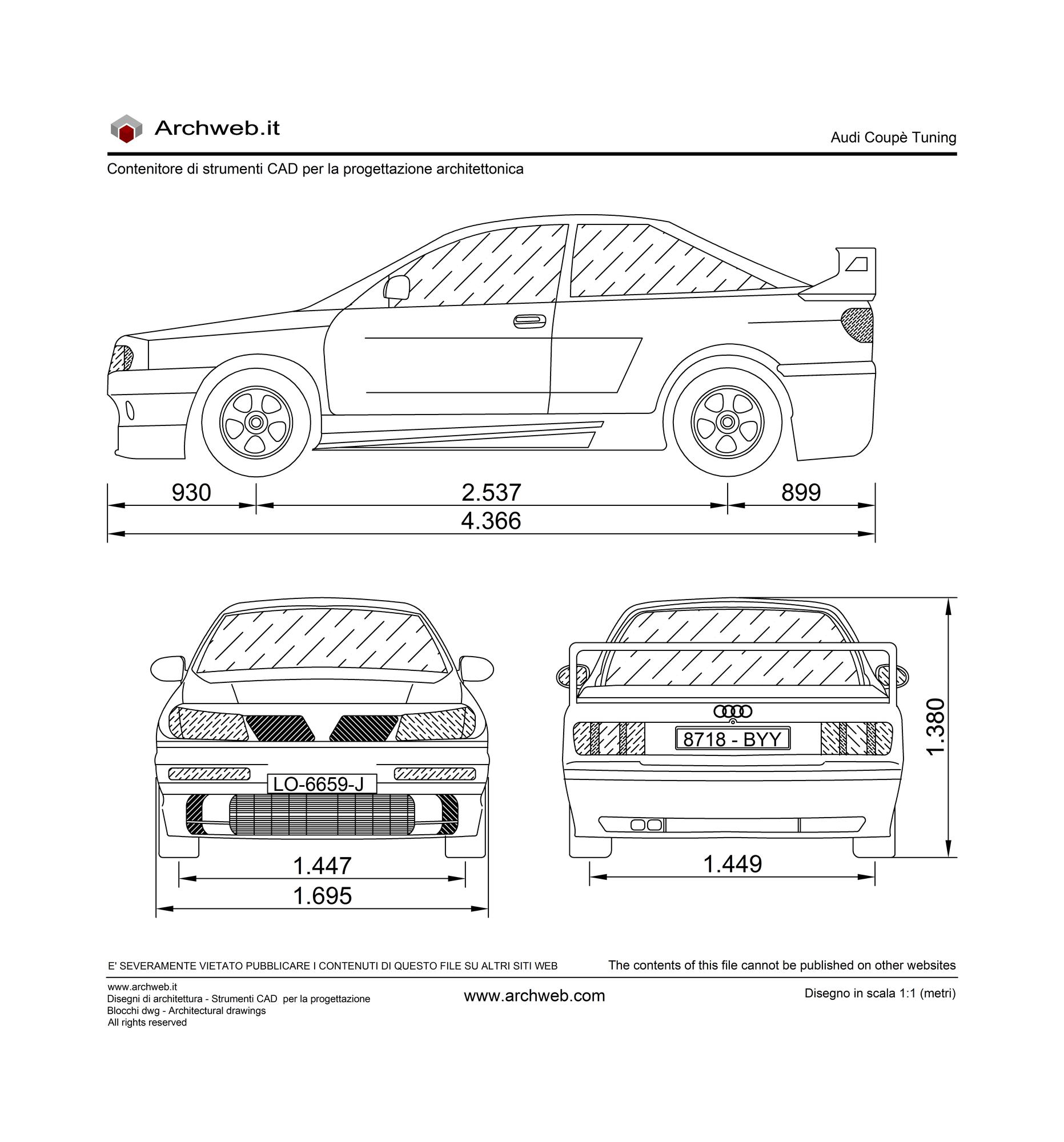 Audi Coupe Tuning dwg