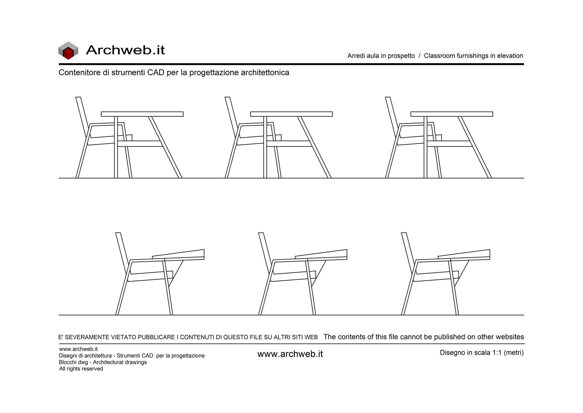 Classroom furnishings prospectus 02 - 1:100 scale dwg drawing - Archweb