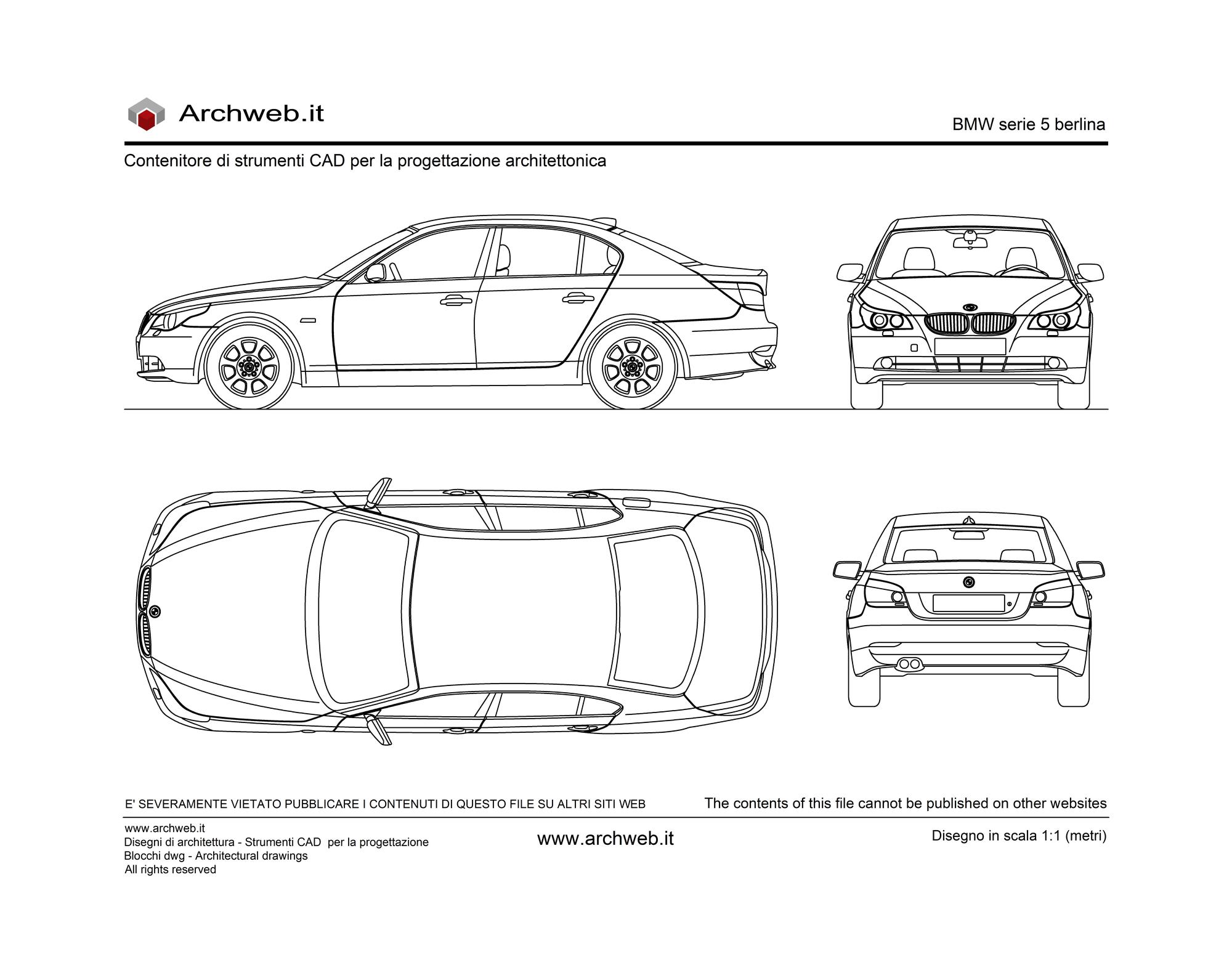 BMW 5 Series Sedan dwg