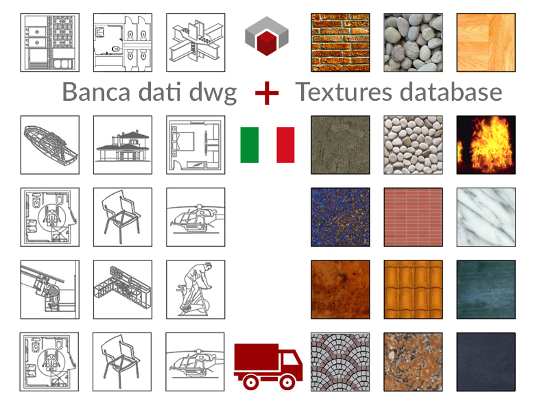 Dwg + Textures / spedizione - ITA