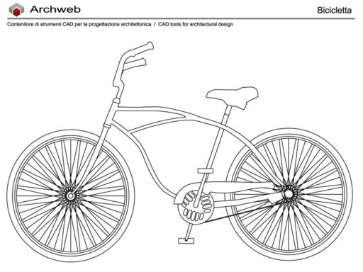 Bicicletta da città dwg