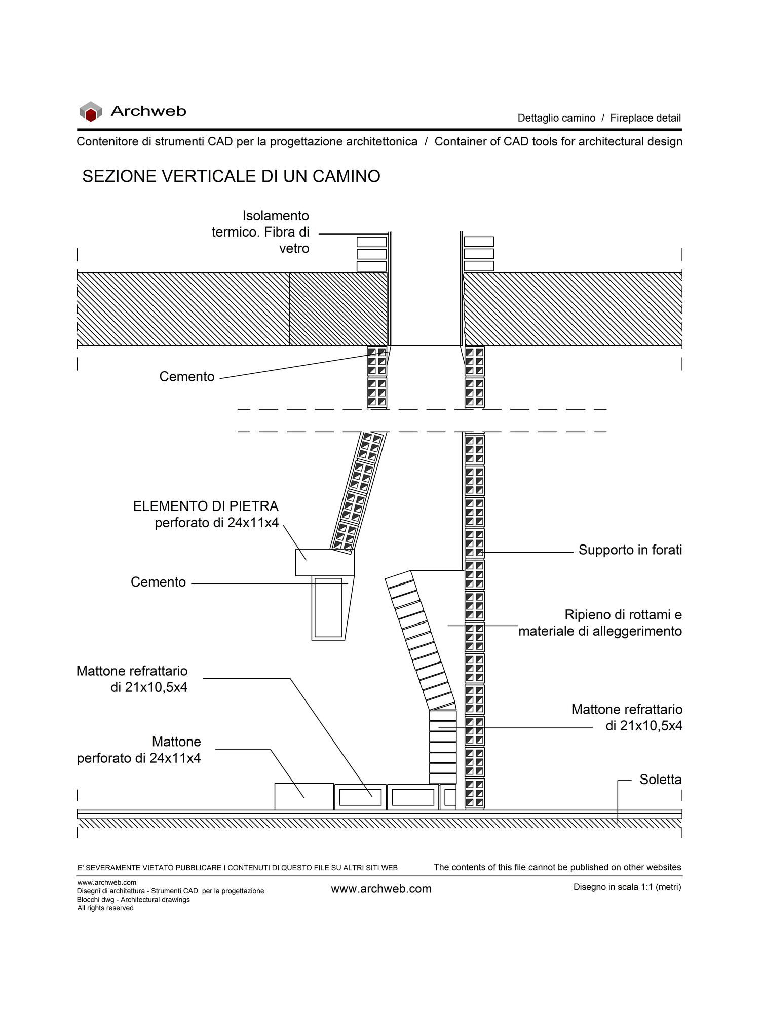 Camino dettaglio dwg
