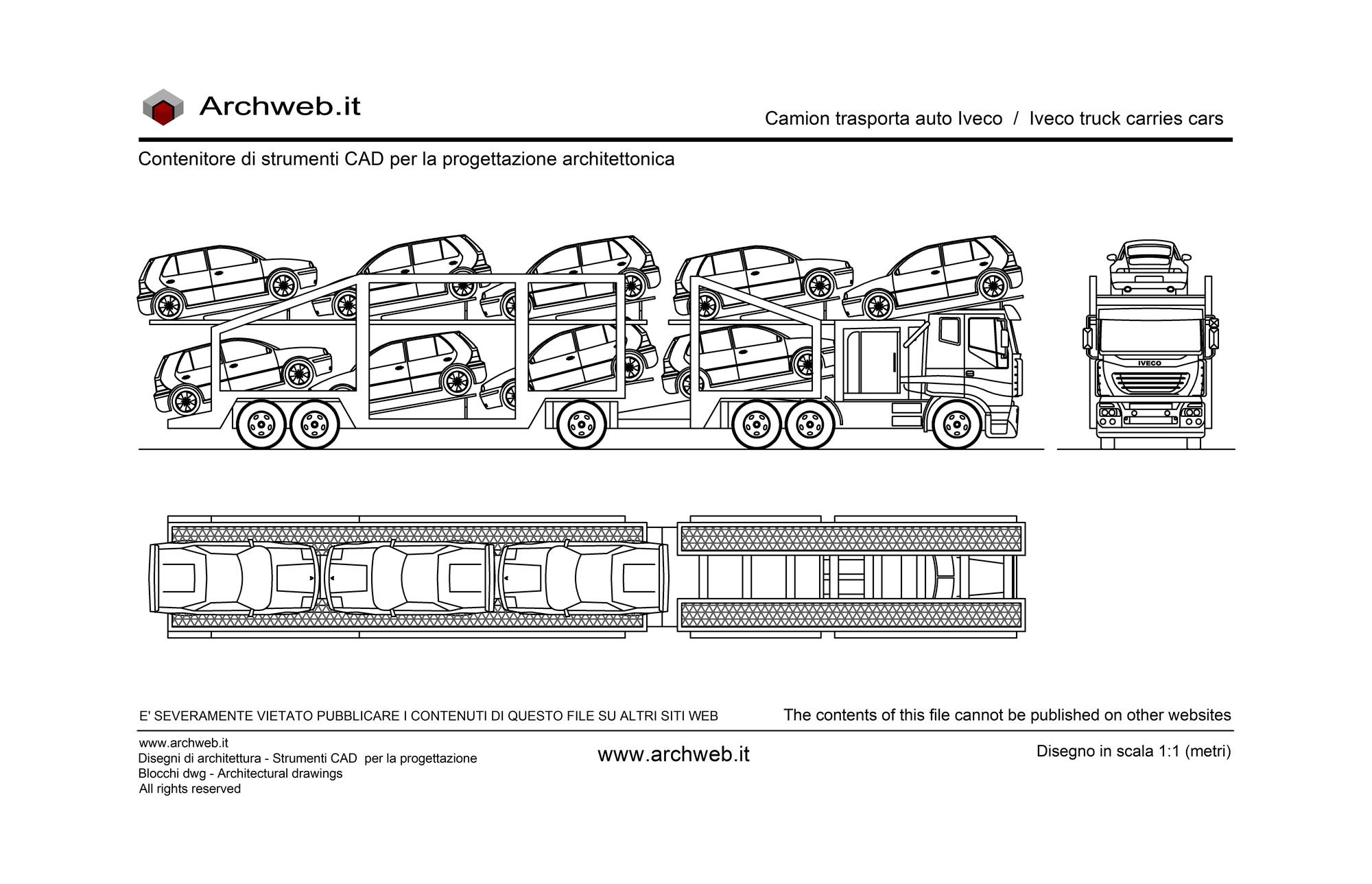 Camion trasporto auto 01 dwg