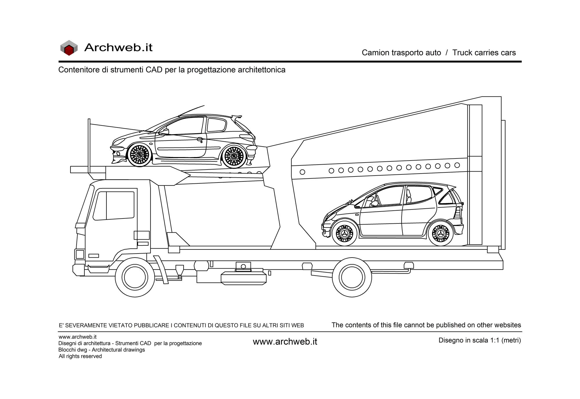 Camion trasporto auto 02 dwg