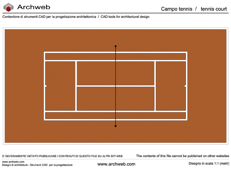 Tennis court 03 cad block Archweb
