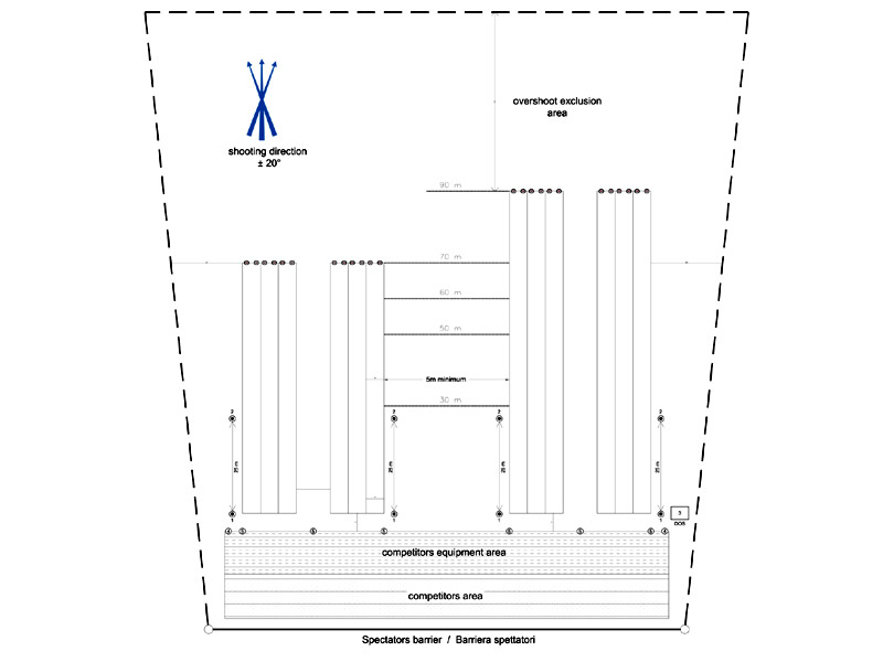 Campo per tiro con l'arco dwg Archweb