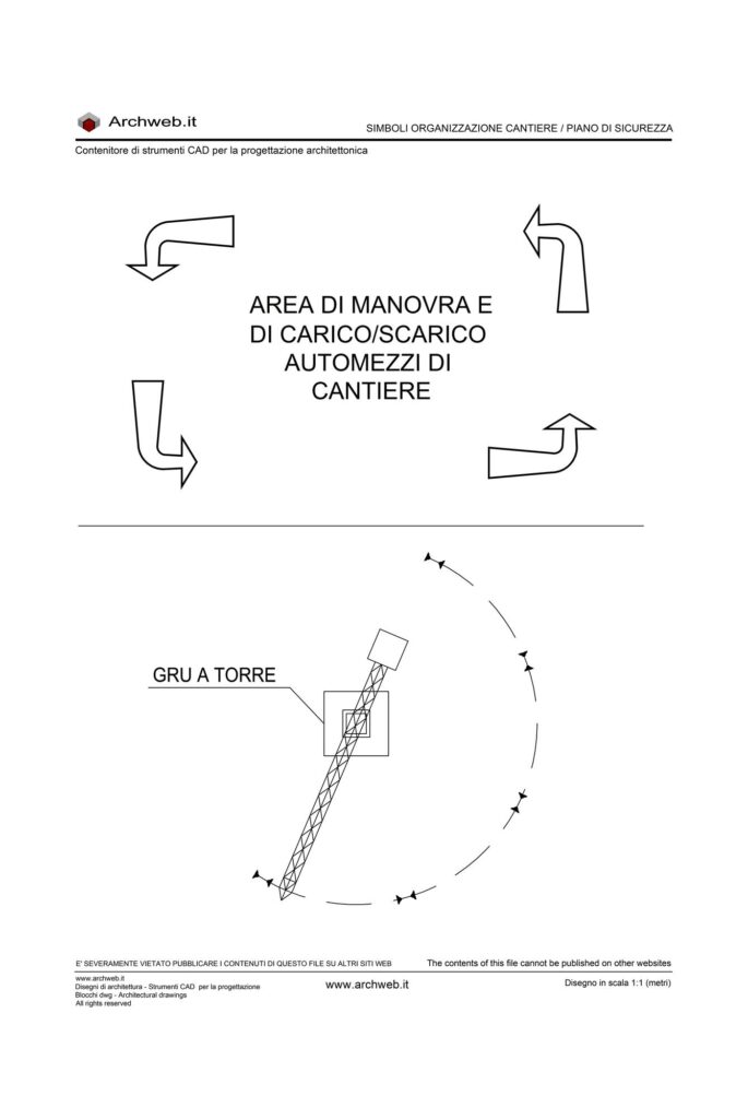 Disegno sicurezza in cantiere dwg
