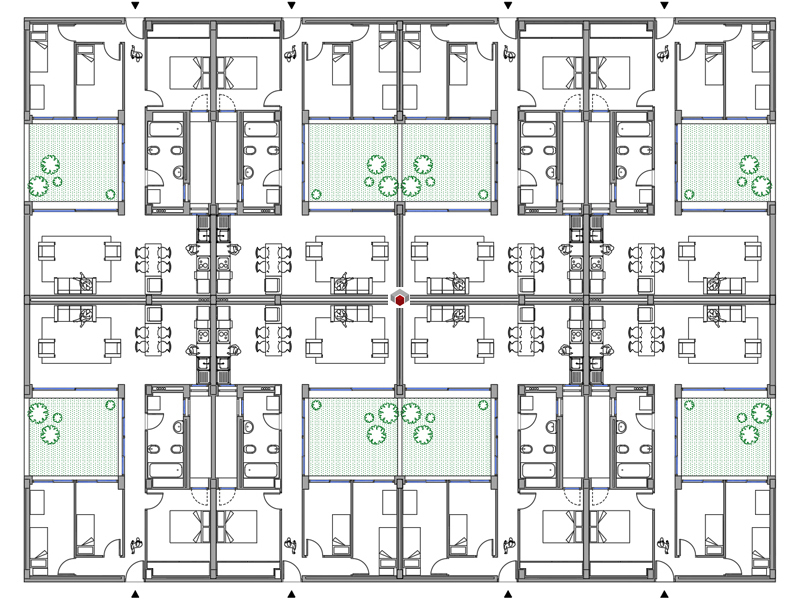 Casa con patio 11 dwg