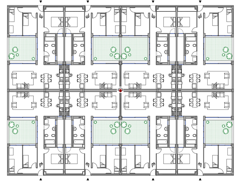 Casa con patio 11 dwg