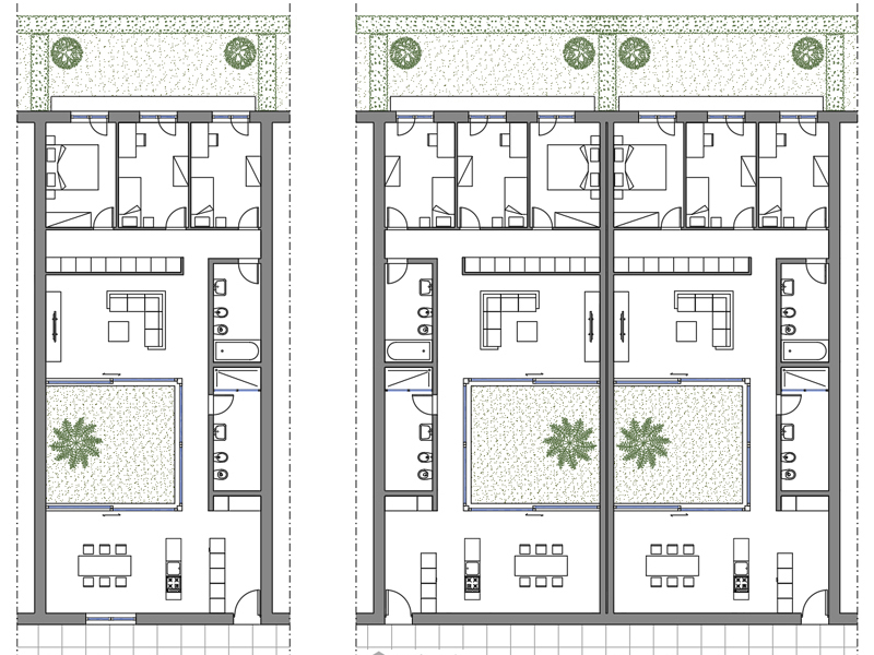 Casa con patio 13 dwg