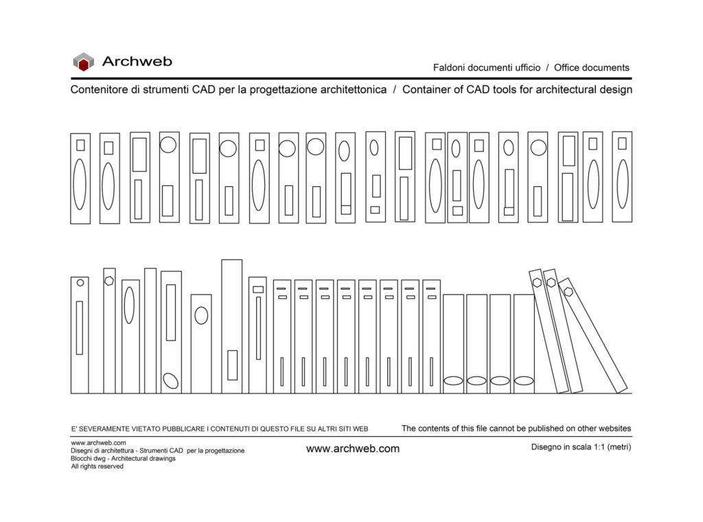 Disegno dei cataloghi d'ufficio