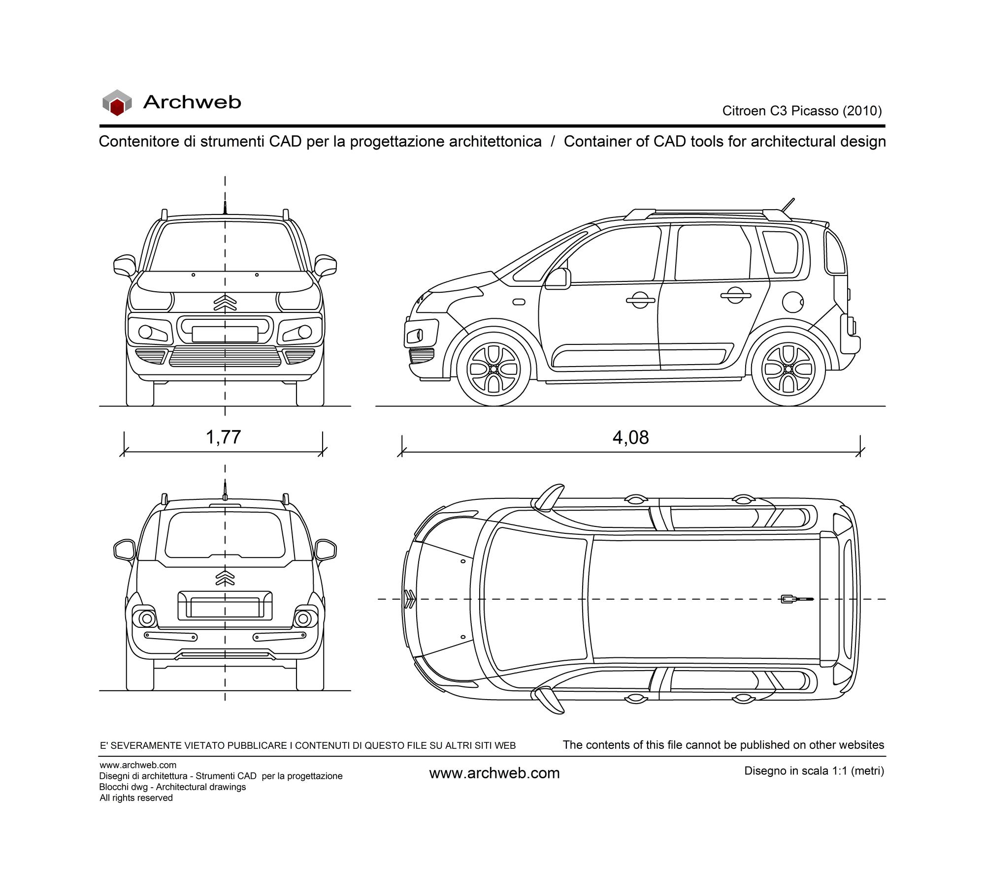 Citroen C3 Picasso dwg