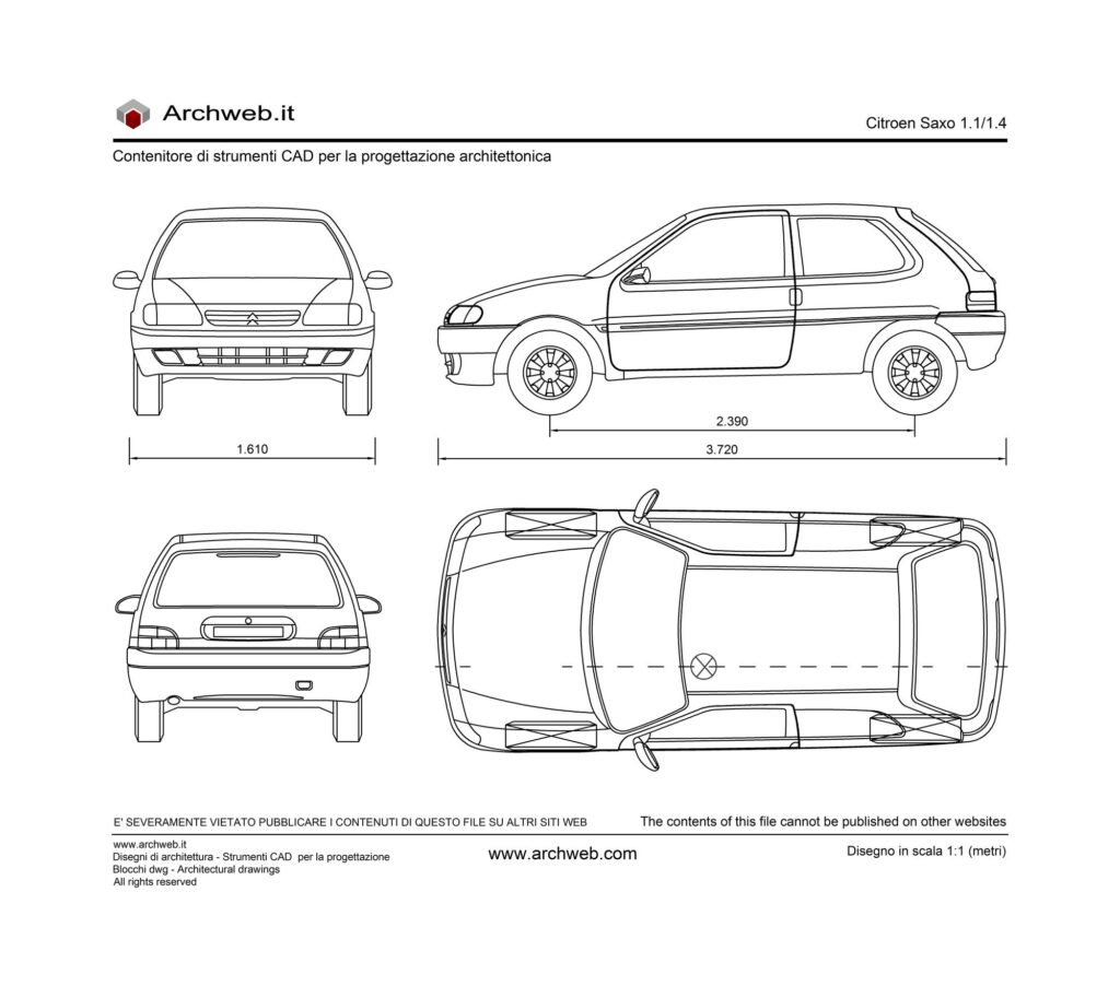 Citroen Saxo dwg