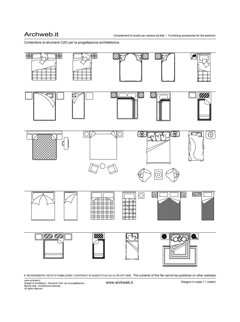 Complementi letto dwg