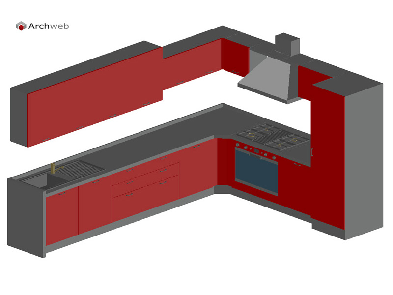 Cucina 3D 05 dwg