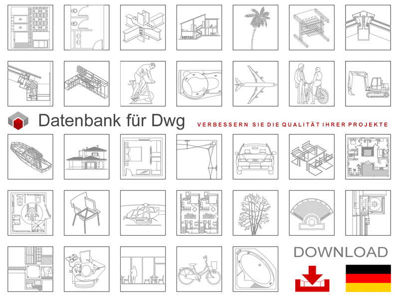 Laden Sie die DWG-Datenbank auf Deutsch herunter. Archweb