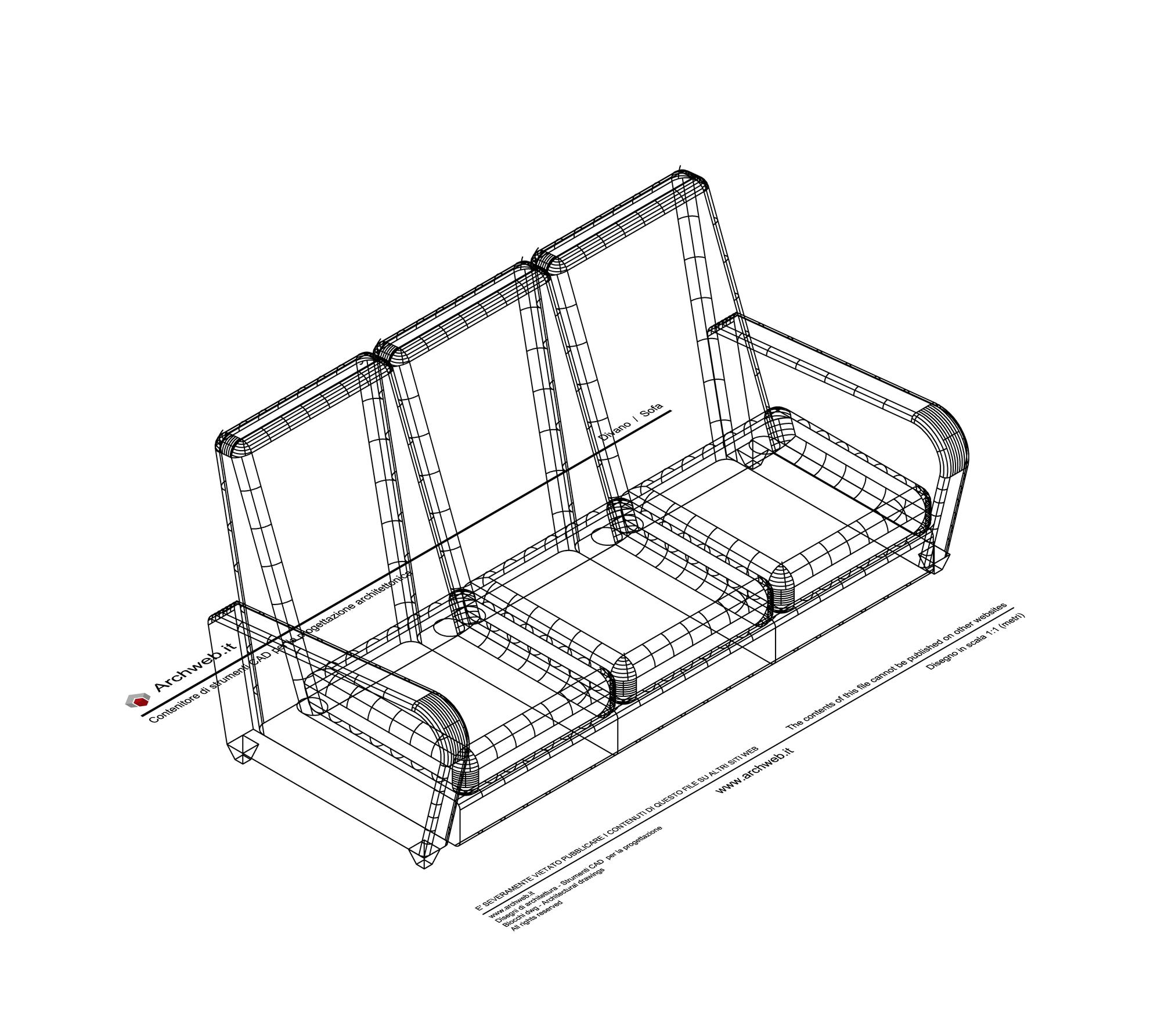 Divano 3d 04 dwg