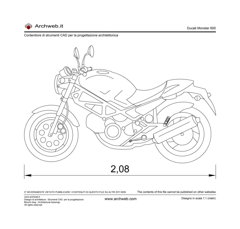 Disegno Ducati Monster 600